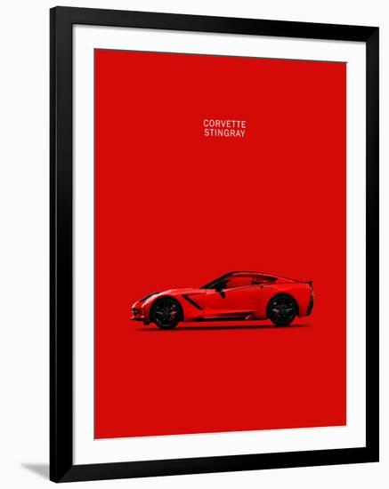 Chev Corvette-Stingray Red-Mark Rogan-Framed Art Print