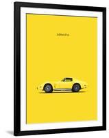 Chev Corvette Yellow-Mark Rogan-Framed Art Print