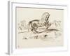 Cheval cabré dans un paysage et autres études de chevaux-Eugene Delacroix-Framed Giclee Print