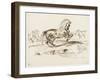 Cheval cabré dans un paysage et autres études de chevaux-Eugene Delacroix-Framed Giclee Print