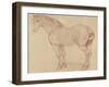 Cheval debout, tourné vers la gauche-Edme Bouchardon-Framed Giclee Print