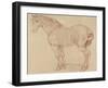 Cheval debout, tourné vers la gauche-Edme Bouchardon-Framed Giclee Print