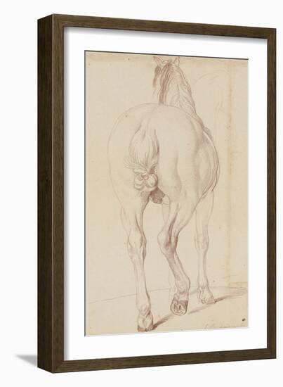 Cheval debout, vu de dos-Edme Bouchardon-Framed Giclee Print