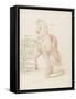 Cheval debout, vu de trois quarts et de dos-Edme Bouchardon-Framed Stretched Canvas