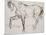 Cheval marchant vers la gauche-Eugene Delacroix-Mounted Giclee Print