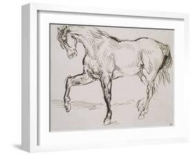 Cheval marchant vers la gauche-Eugene Delacroix-Framed Giclee Print