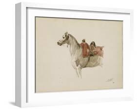 Cheval sellé, tourné vers la gauche-Antoine Alphonse Montfort-Framed Giclee Print
