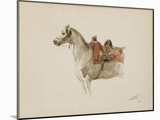 Cheval sellé, tourné vers la gauche-Antoine Alphonse Montfort-Mounted Giclee Print