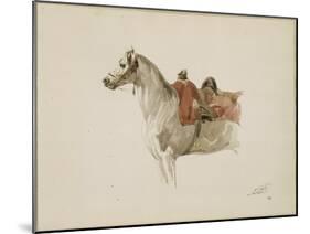 Cheval sellé, tourné vers la gauche-Antoine Alphonse Montfort-Mounted Giclee Print