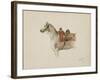 Cheval sellé, tourné vers la gauche-Antoine Alphonse Montfort-Framed Giclee Print