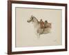 Cheval sellé, tourné vers la gauche-Antoine Alphonse Montfort-Framed Giclee Print