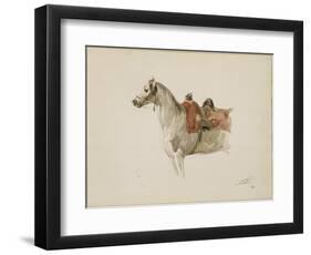 Cheval sellé, tourné vers la gauche-Antoine Alphonse Montfort-Framed Giclee Print