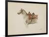 Cheval sellé, tourné vers la gauche-Antoine Alphonse Montfort-Framed Giclee Print