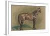 Cheval tourné vers la droite-Edgar Degas-Framed Giclee Print