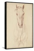 Cheval vu jusqu'aux avant-bras de face-Edme Bouchardon-Framed Stretched Canvas