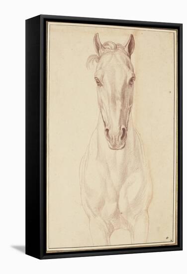 Cheval vu jusqu'aux avant-bras de face-Edme Bouchardon-Framed Stretched Canvas