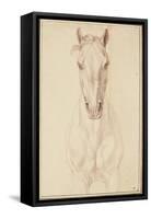 Cheval vu jusqu'aux avant-bras de face-Edme Bouchardon-Framed Stretched Canvas