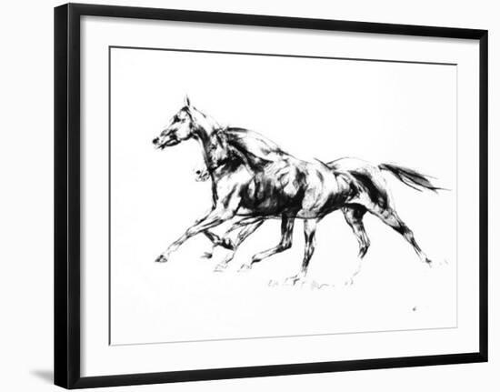 Chevaux En IIberté-Fred Jager-Framed Collectable Print