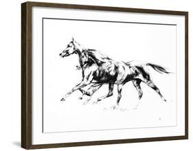 Chevaux En IIberté-Fred Jager-Framed Collectable Print