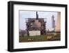 Cheviot-Black Sheep graze at Calder Hall Nuclear Power Station, Cumberland, 20th century-CM Dixon-Framed Photographic Print