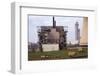 Cheviot-Black Sheep graze at Calder Hall Nuclear Power Station, Cumberland, 20th century-CM Dixon-Framed Photographic Print