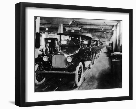 Chevrolet 490 Cars on Production Line, C1920-null-Framed Photographic Print