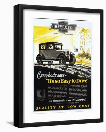 Chevrolet Ad, 1926-null-Framed Giclee Print