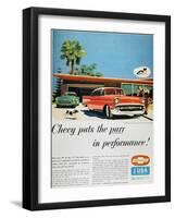 Chevrolet Ad, 1957-null-Framed Giclee Print