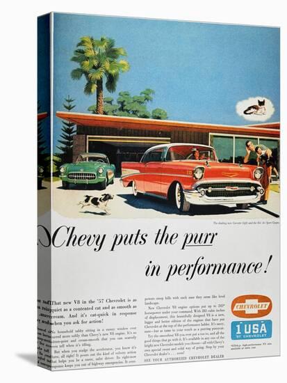 Chevrolet Ad, 1957-null-Stretched Canvas