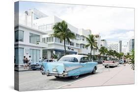 Chevrolet Bel Air, Year of Manufacture 1957, the Fifties, American Vintage Car, Ocean Drive-Axel Schmies-Stretched Canvas