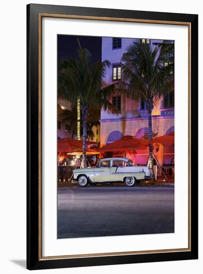 Chevrolet Bel Air, Year of Manufacture 1957, the Fifties, American Vintage Car, Ocean Drive-Axel Schmies-Framed Photographic Print