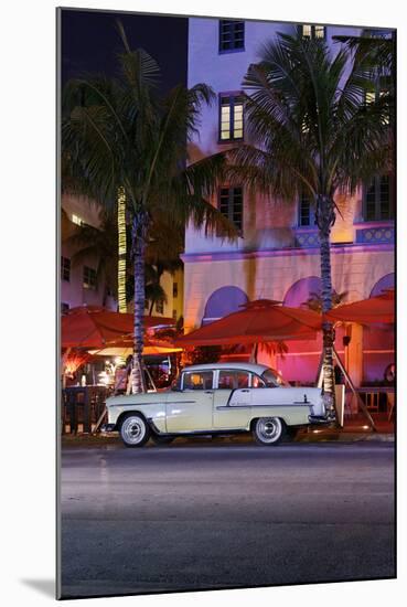 Chevrolet Bel Air, Year of Manufacture 1957, the Fifties, American Vintage Car, Ocean Drive-Axel Schmies-Mounted Photographic Print