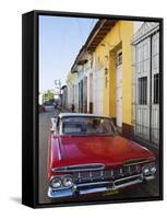 Chevrolet, Classic 1950S American Car, Trinidad, UNESCO World Heritage Site, Cuba-Christian Kober-Framed Stretched Canvas