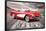 Chevrolet: Corvette- Classic Red 1959 On Route 66-null-Framed Poster