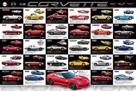 Chevrolet: Corvette- Evolution Specs-null-Lamina Framed Poster