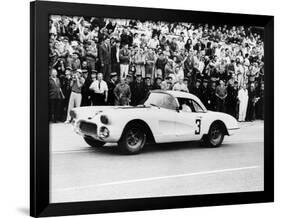 Chevrolet Corvette, Le Mans, France, 1960-null-Framed Photographic Print