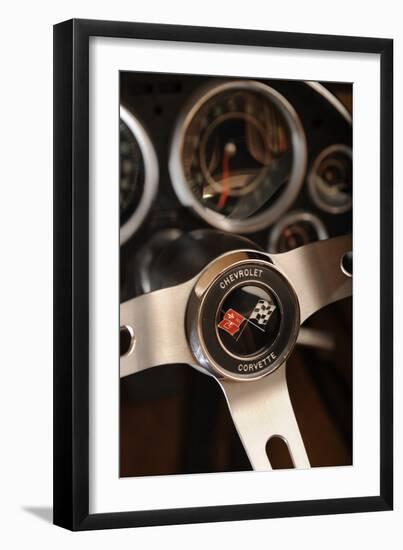 Chevrolet Corvette Stingray convertible 1964-Simon Clay-Framed Photographic Print