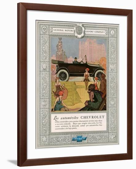Chevrolet, Magazine Advertisement, USA, 1920-null-Framed Giclee Print