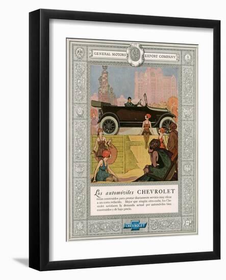 Chevrolet, Magazine Advertisement, USA, 1920-null-Framed Giclee Print