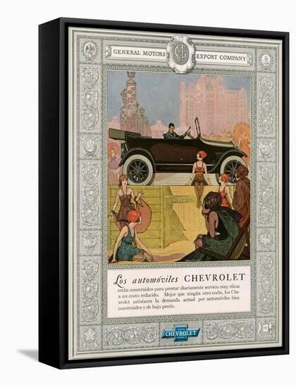 Chevrolet, Magazine Advertisement, USA, 1920-null-Framed Stretched Canvas