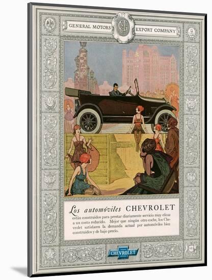 Chevrolet, Magazine Advertisement, USA, 1920-null-Mounted Giclee Print