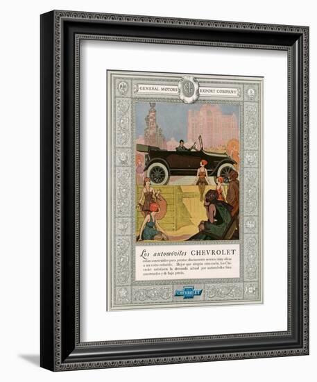 Chevrolet, Magazine Advertisement, USA, 1920-null-Framed Giclee Print