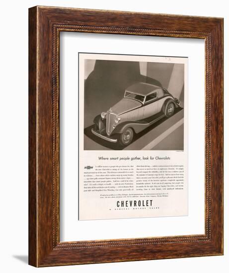 Chevrolet, Magazine Advertisement, USA, 1933-null-Framed Giclee Print