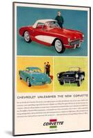 Chevrolet Unleashes Corvette-null-Mounted Art Print