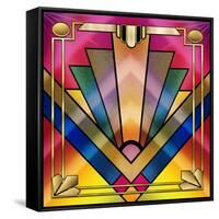 Chevron 6 Frame 1-Art Deco Designs-Framed Stretched Canvas