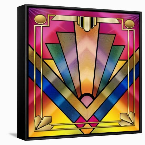 Chevron 6 Frame 1-Art Deco Designs-Framed Stretched Canvas