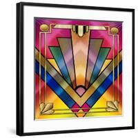 Chevron 6 Frame 1-Art Deco Designs-Framed Giclee Print