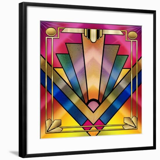 Chevron 6 Frame 1-Art Deco Designs-Framed Giclee Print