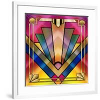 Chevron 6 Frame 1-Art Deco Designs-Framed Giclee Print