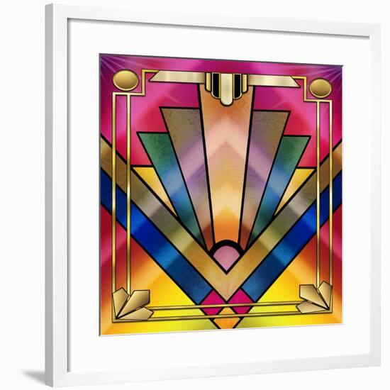 Chevron 6 Frame 1-Art Deco Designs-Framed Giclee Print